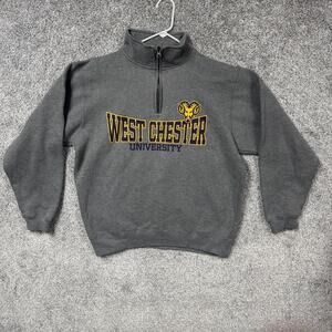 J America West Chester University Quarter Zip Sweatshirt M Y2K Retro Sportswear